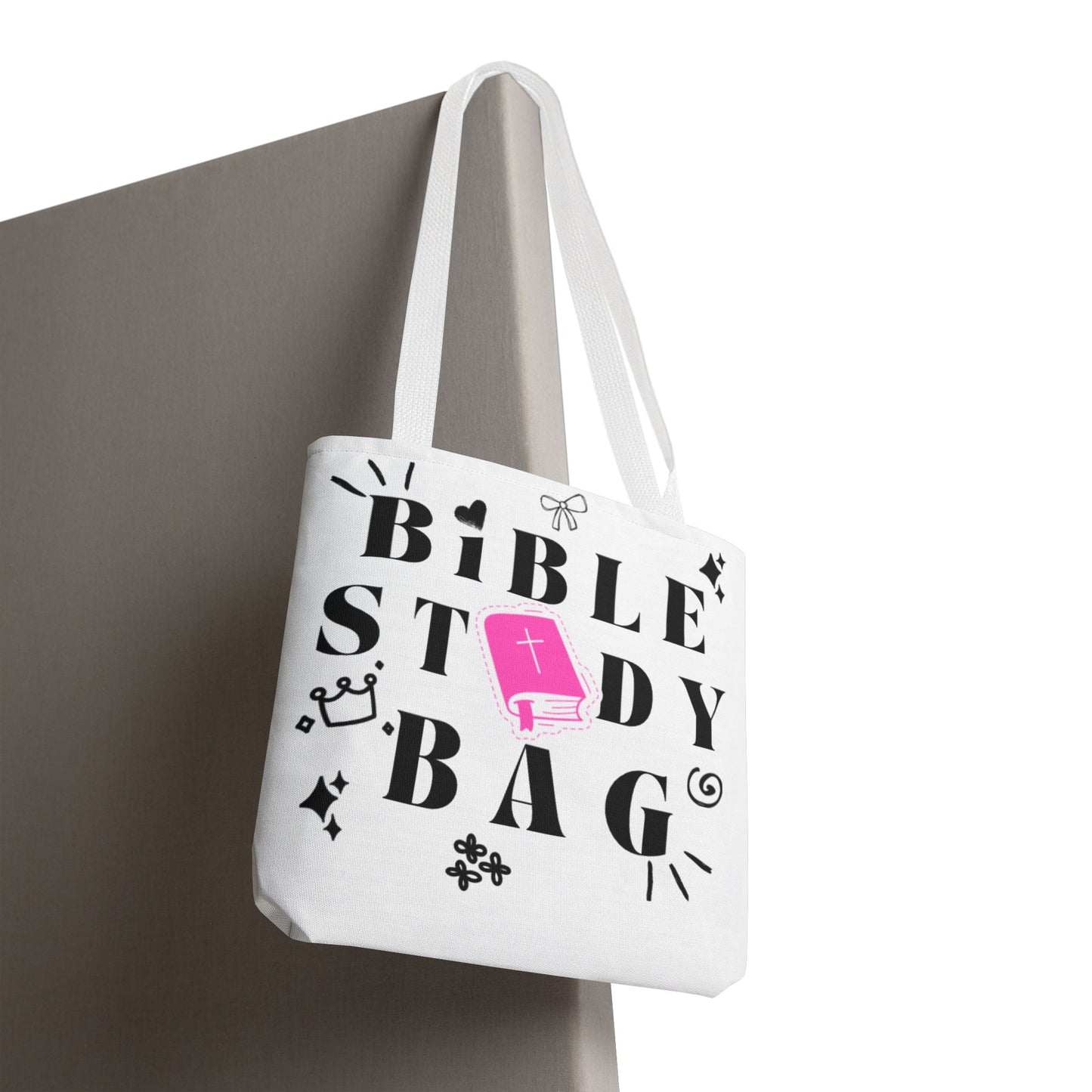 Bible Study Tote Bag - Stylish All-Over Print for Women's Spiritual Journey