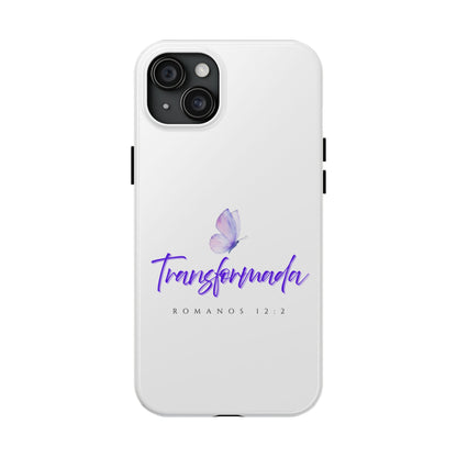 Transformada Phone Case, Inspirational Gift, Scripture Cases, Christian Accessories, Floral Design, Unique Phone Protection