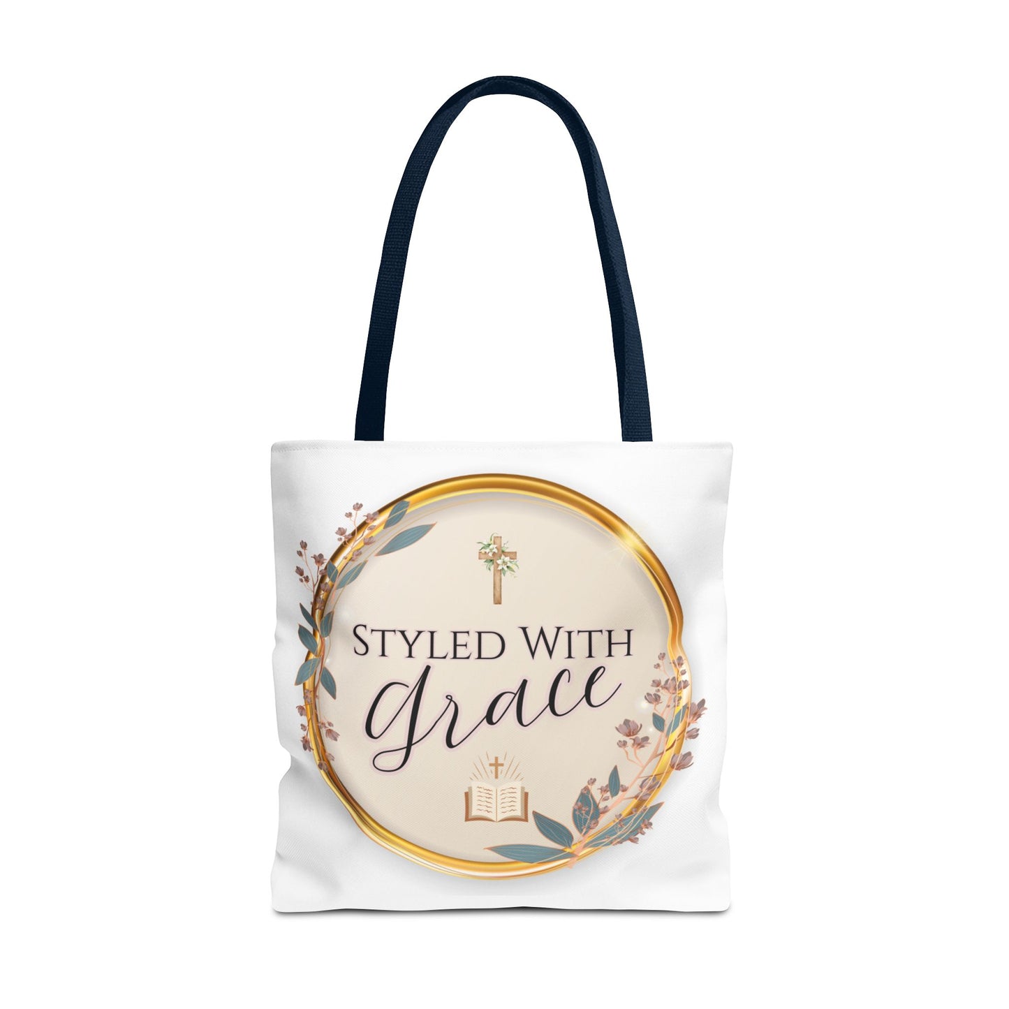 Styled With Grace | Elegant Faith-Inspired Tote Bag, Christian Gift, Inspirational Bag, Stylish Reusable Tote, Religious Accessories