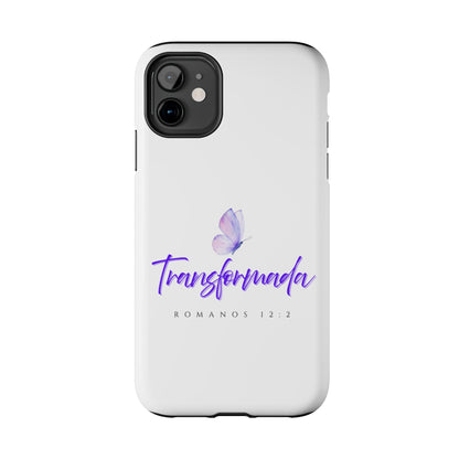Transformada Phone Case, Inspirational Gift, Scripture Cases, Christian Accessories, Floral Design, Unique Phone Protection