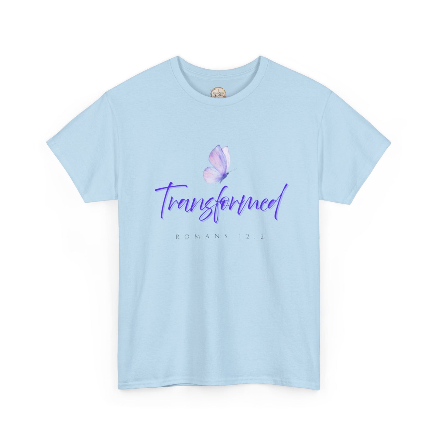 Transformed Tee - Unisex Heavy Cotton Tee, Inspirational Shirt, Gift for Mindfulness, Self-Care, Positive Vibes, [...]