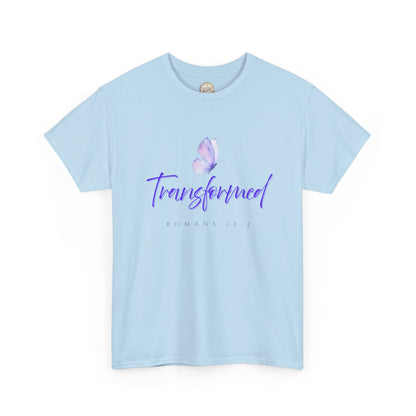Transformed Tee - Unisex Heavy Cotton Tee, Inspirational Shirt, Gift for Mindfulness, Self-Care, Positive Vibes, [...]