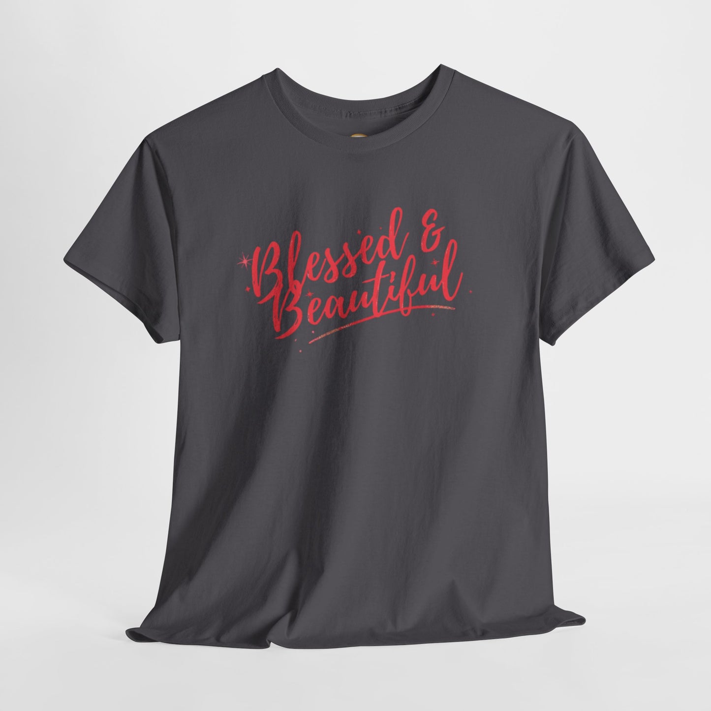 Blessed & Beautiful Unisex Heavy Cotton Tee - Inspirational Casual Wear