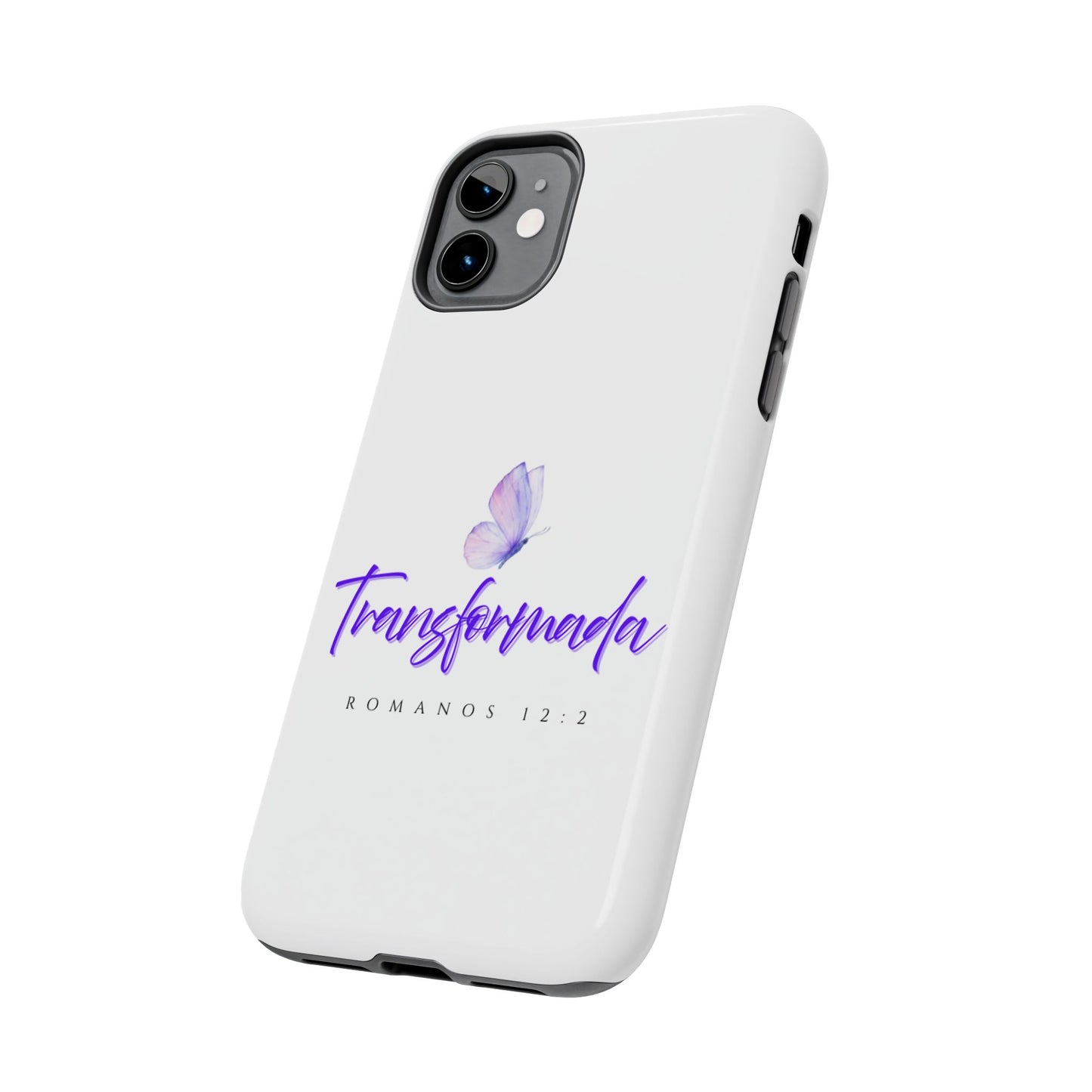 Transformada Phone Case, Inspirational Gift, Scripture Cases, Christian Accessories, Floral Design, Unique Phone Protection