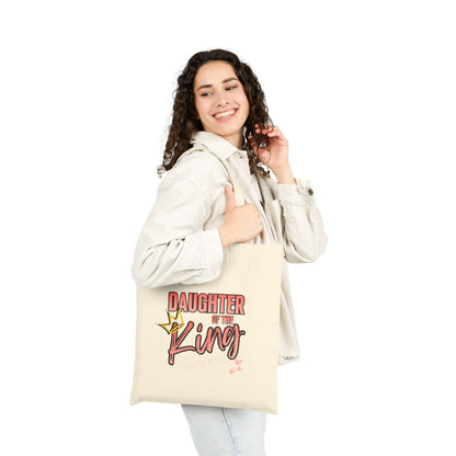 Daughter of the King Canvas Tote Bag – Faith-Based Christian Gift