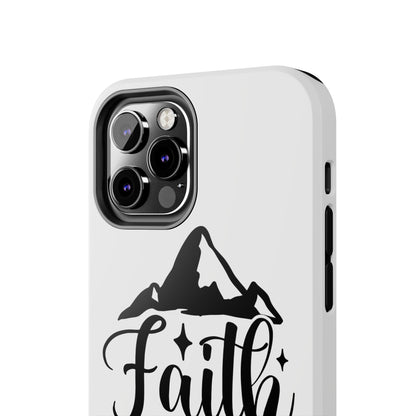 Inspirational Tough Phone Cases - 'Faith Can Move Mountains' Design