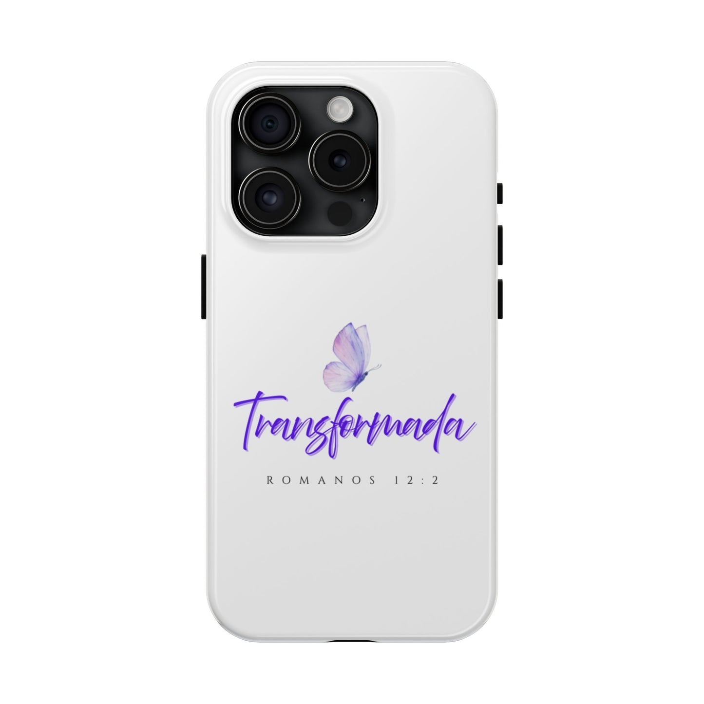 Transformada Phone Case, Inspirational Gift, Scripture Cases, Christian Accessories, Floral Design, Unique Phone Protection