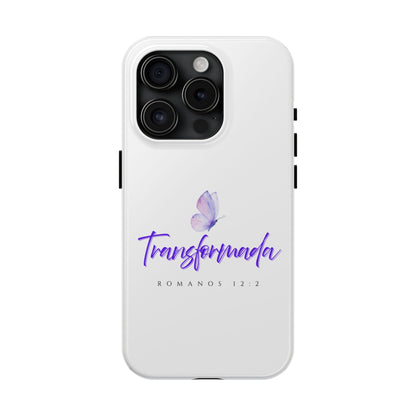 Transformada Phone Case, Inspirational Gift, Scripture Cases, Christian Accessories, Floral Design, Unique Phone Protection