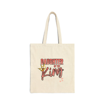 Daughter of the King Canvas Tote Bag – Faith-Based Christian Gift