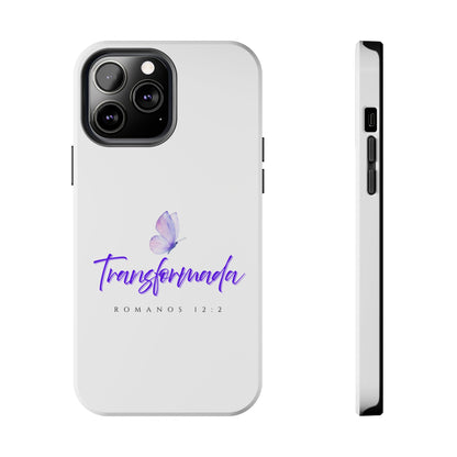 Transformada Phone Case, Inspirational Gift, Scripture Cases, Christian Accessories, Floral Design, Unique Phone Protection