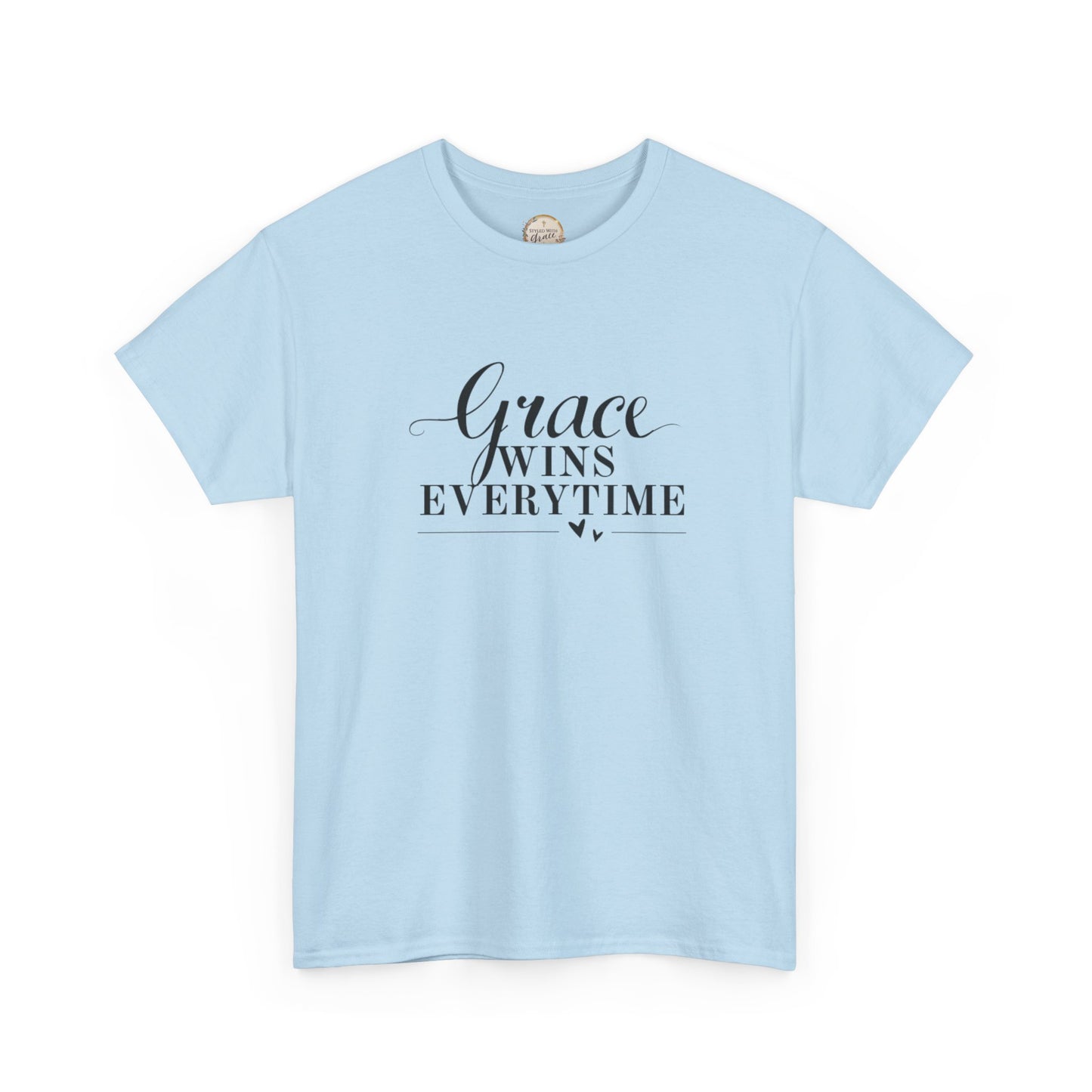 Grace Wins Every Time Tee — Inspirational Christian Graphic T-Shirt