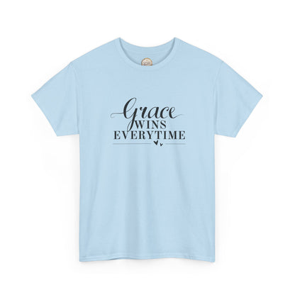 Grace Wins Every Time Tee — Inspirational Christian Graphic T-Shirt