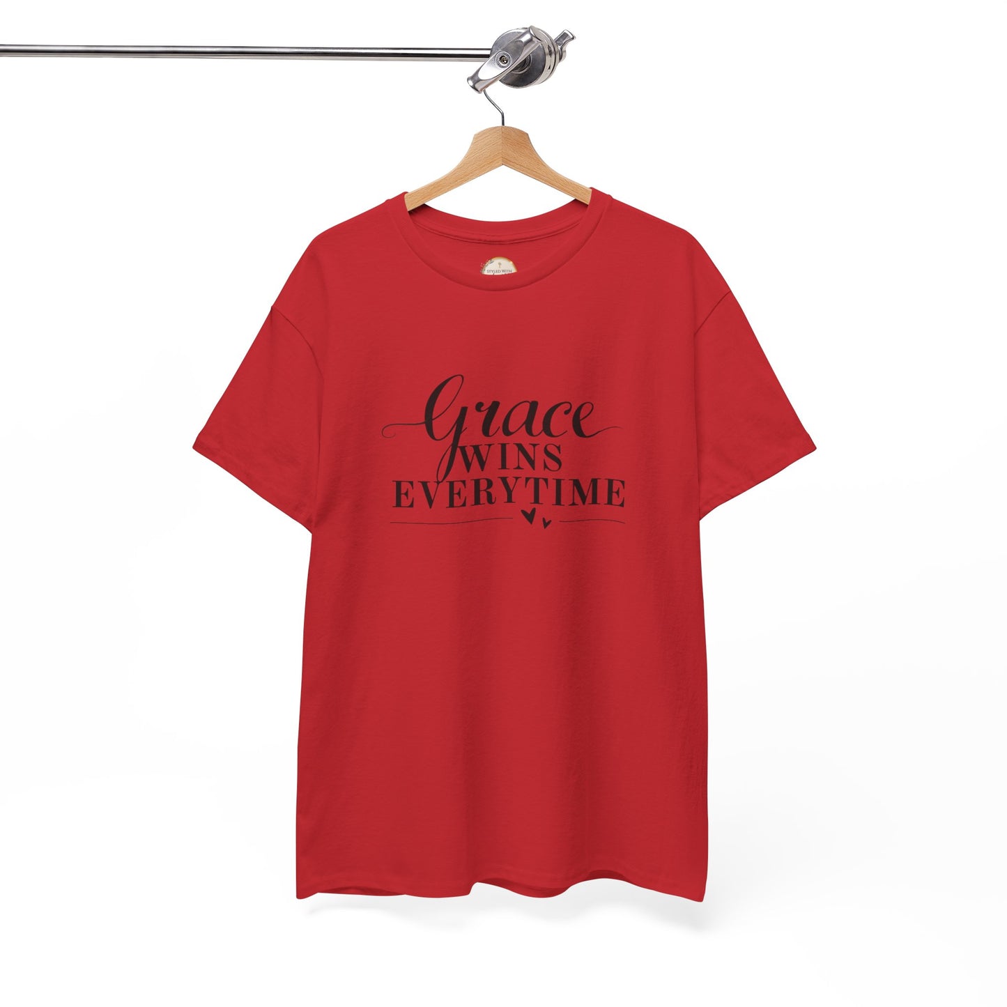 Grace Wins Every Time Tee — Inspirational Christian Graphic T-Shirt