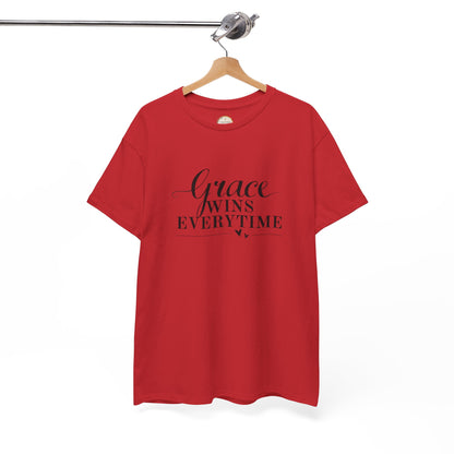 Grace Wins Every Time Tee — Inspirational Christian Graphic T-Shirt
