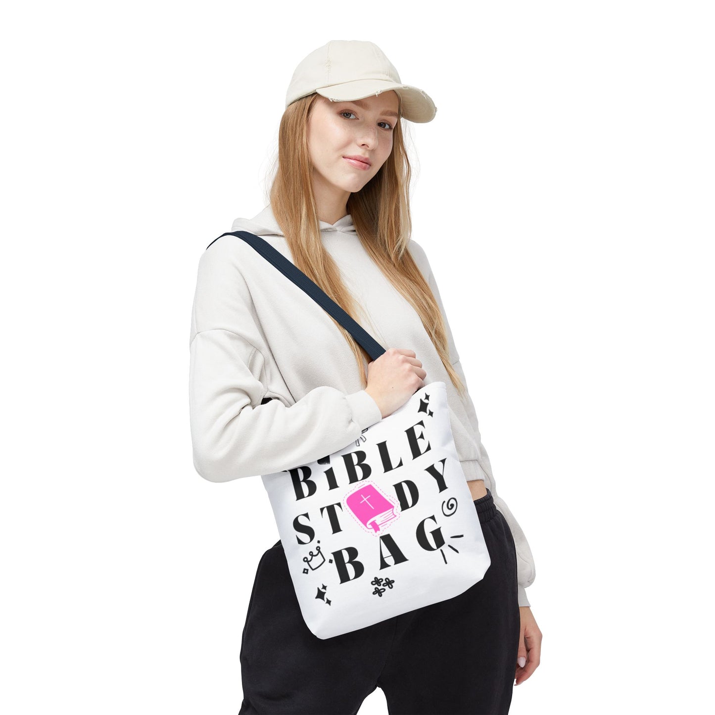 Bible Study Tote Bag - Stylish All-Over Print for Women's Spiritual Journey