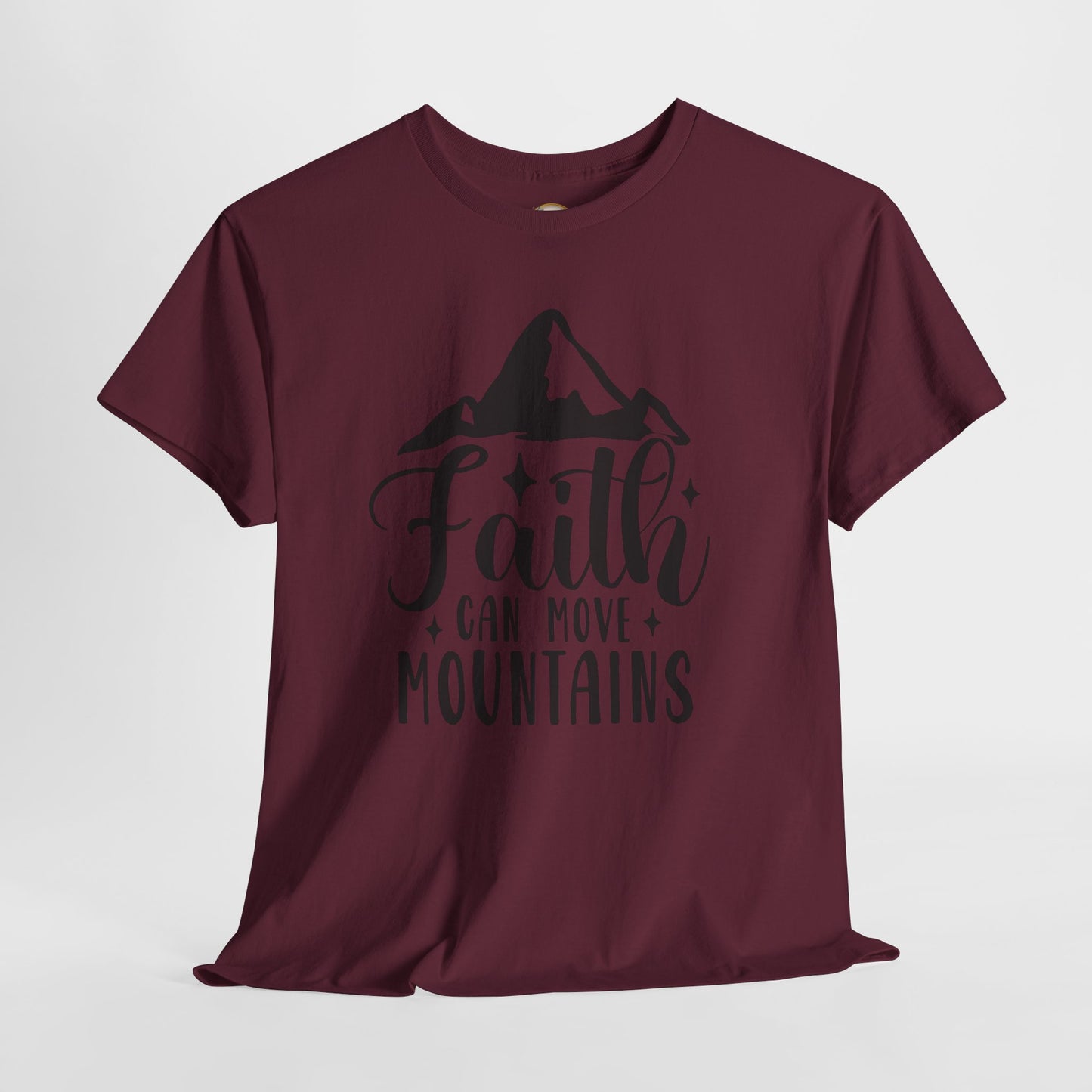 Faith Can Move Mountains - Unisex Heavy Cotton Tee
