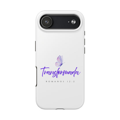 Transformada Phone Case, Inspirational Gift, Scripture Cases, Christian Accessories, Floral Design, Unique Phone Protection