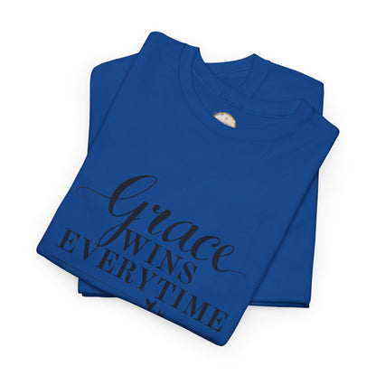 Grace Wins Every Time Tee — Inspirational Christian Graphic T-Shirt