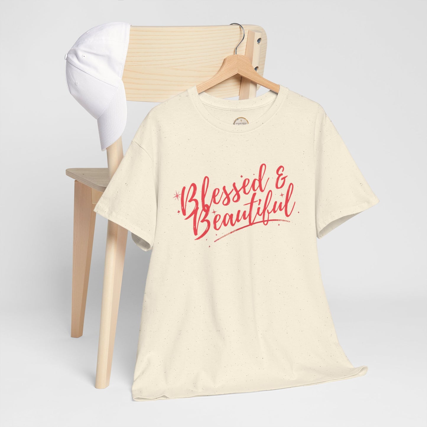 Blessed & Beautiful Unisex Heavy Cotton Tee - Inspirational Casual Wear