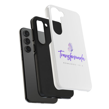 Transformada Phone Case, Inspirational Gift, Scripture Cases, Christian Accessories, Floral Design, Unique Phone Protection
