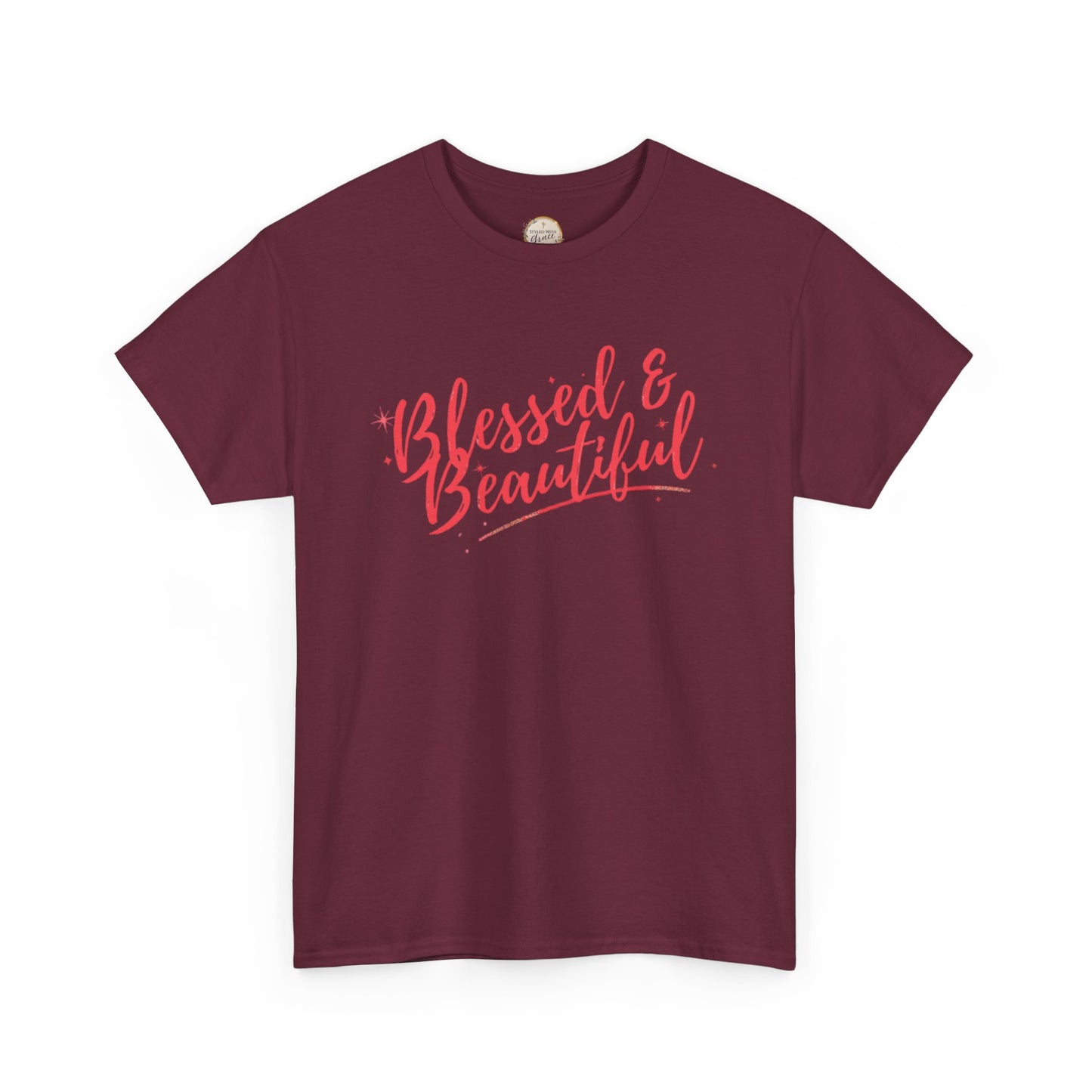 Blessed & Beautiful Unisex Heavy Cotton Tee - Inspirational Casual Wear