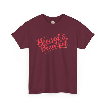 Blessed & Beautiful Unisex Heavy Cotton Tee - Inspirational Casual Wear