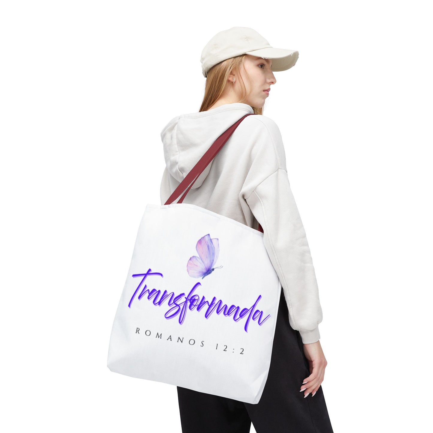Transformada Tote Bag, Motivational Gift, Eco-Friendly Shopper, Women's Fashion, Bible Verse Accessory