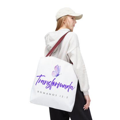 Transformada Tote Bag, Motivational Gift, Eco-Friendly Shopper, Women's Fashion, Bible Verse Accessory