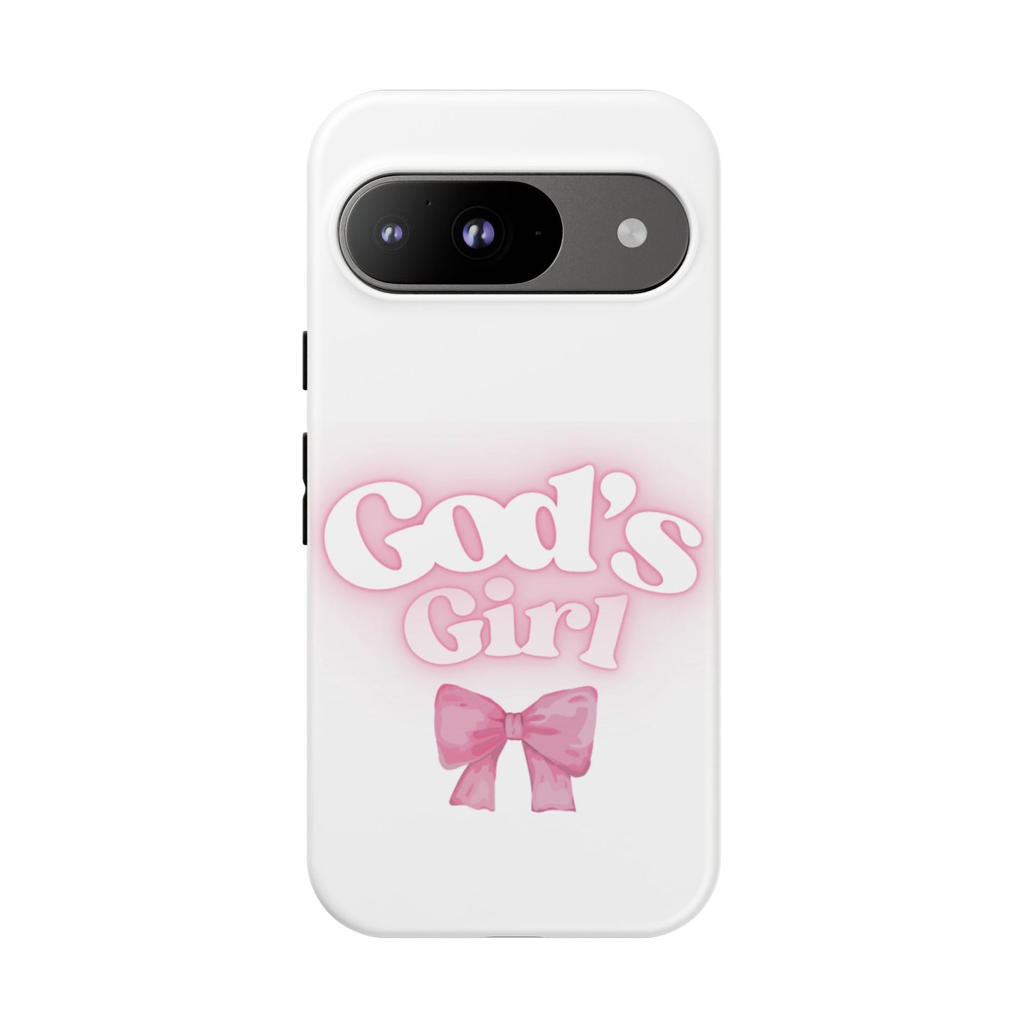 God's Girl Cute Phone Case, Pink Bow Case, Faith-Based Gifts, Christian Accessories, Birthday Present, Inspirational Jewelry