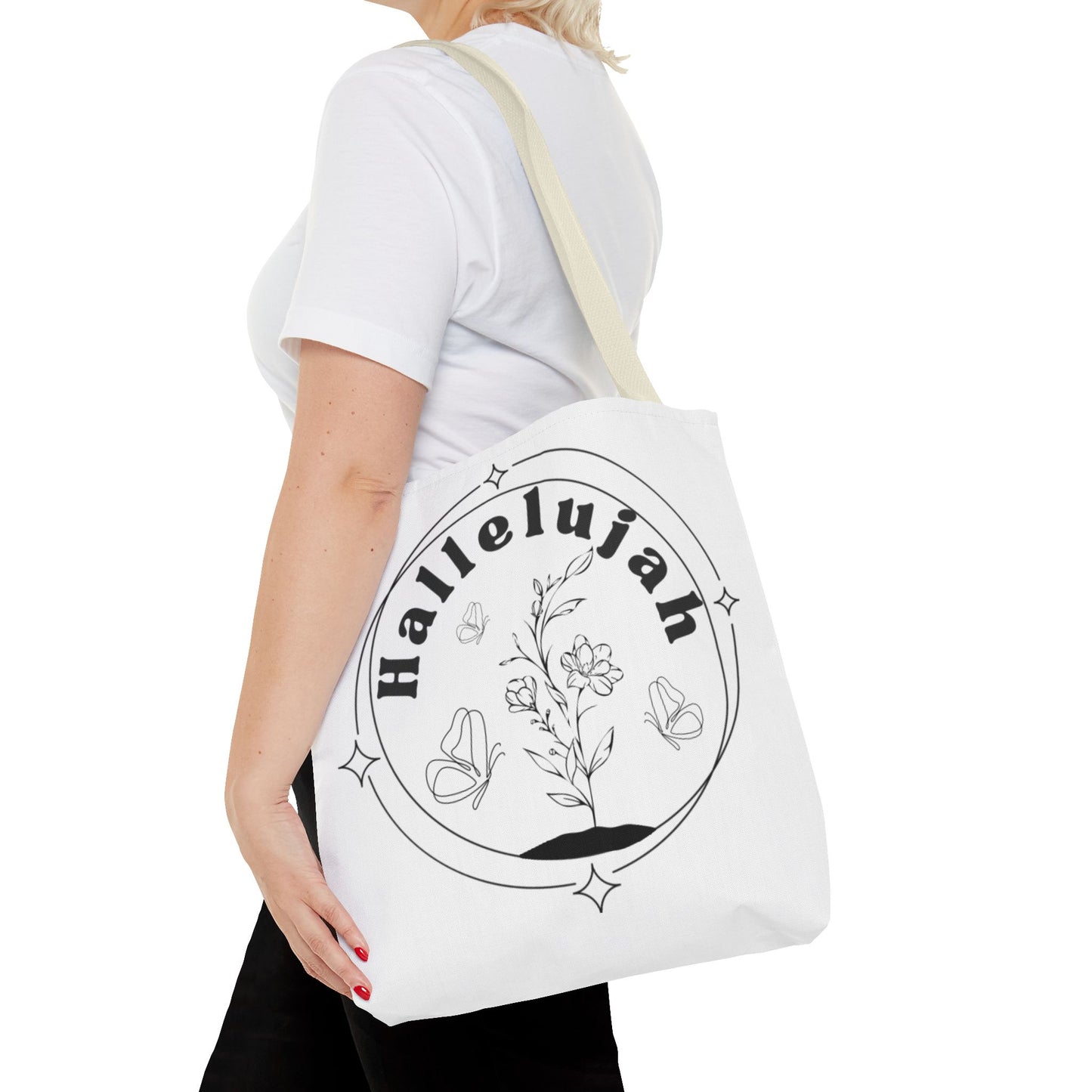 Hallelujah Tote Bag - Stylish All-Over Print for Women's Spiritual Journey
