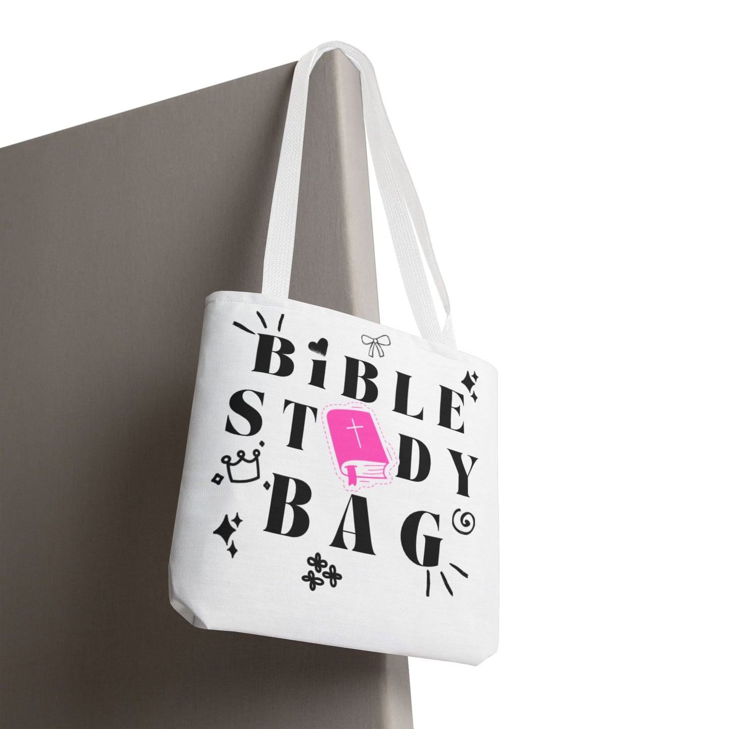 Bible Study Tote Bag - Stylish All-Over Print for Women's Spiritual Journey