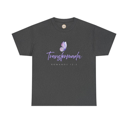Transformada Unisex Heavy Cotton Tee, Inspirational Shirt, Gift for Women, Motivational Top, Spiritual Apparel, Casual Wear