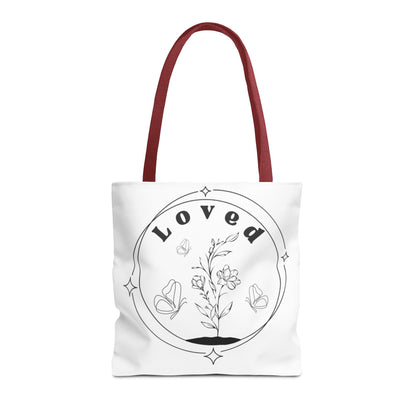 Loved Tote Bag - Stylish All-Over Print for Women's Spiritual Journey