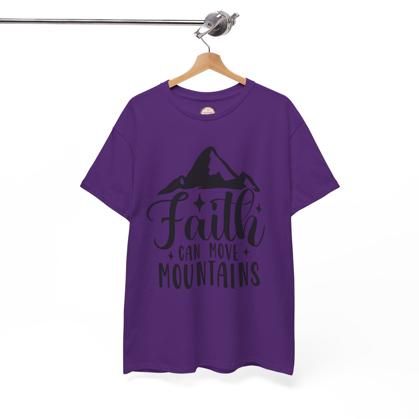 Faith Can Move Mountains - Unisex Heavy Cotton Tee