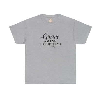 Grace Wins Every Time Tee — Inspirational Christian Graphic T-Shirt