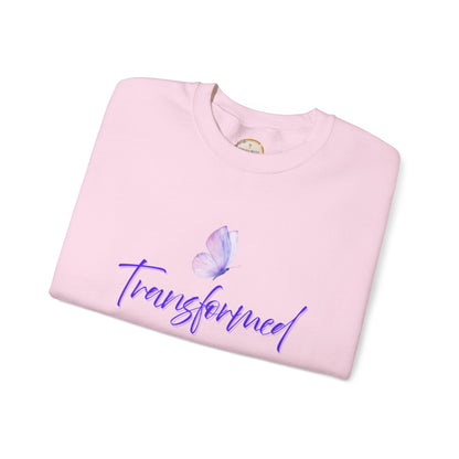Transformed Butterfly Crewneck Sweatshirt — Inspirational Christian Faith Pullover