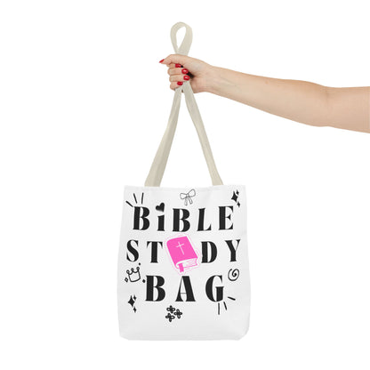 Bible Study Tote Bag - Stylish All-Over Print for Women's Spiritual Journey