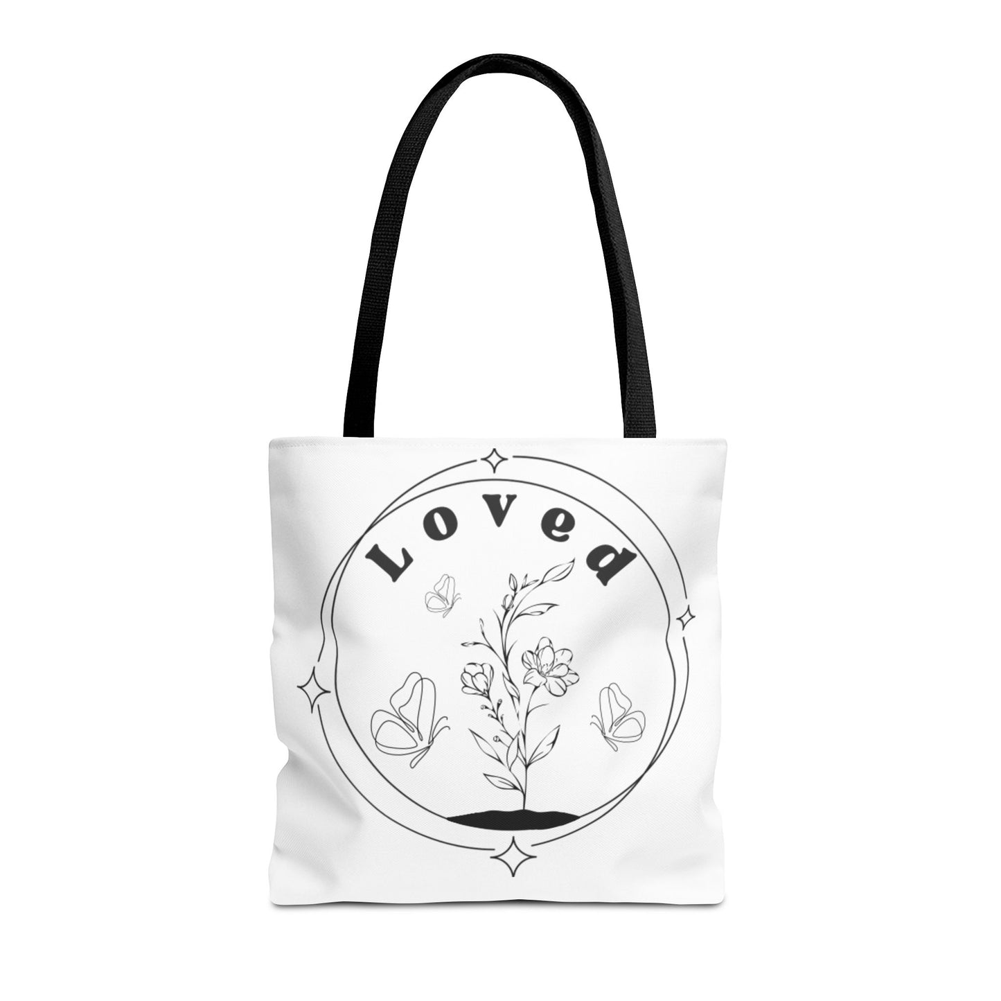 Loved Tote Bag - Stylish All-Over Print for Women's Spiritual Journey