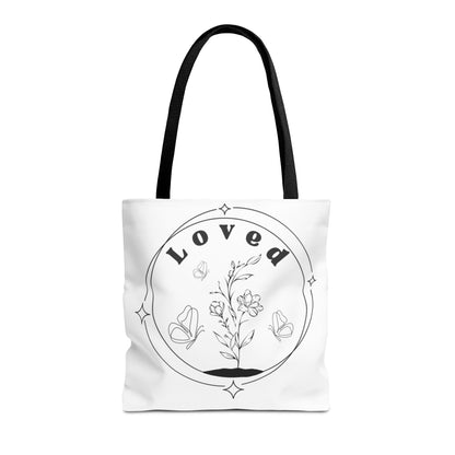 Loved Tote Bag - Stylish All-Over Print for Women's Spiritual Journey