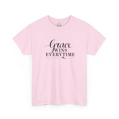 Grace Wins Every Time Tee — Inspirational Christian Graphic T-Shirt