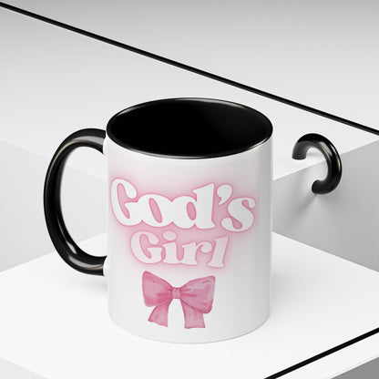 God's Girl Accent Coffee Mug - Gift for Faith, Christian, Religious Events, Inspirational Decor, Birthday, Friendship, Faith