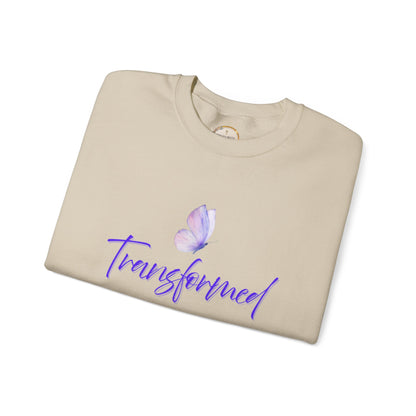 Transformed Butterfly Crewneck Sweatshirt — Inspirational Christian Faith Pullover