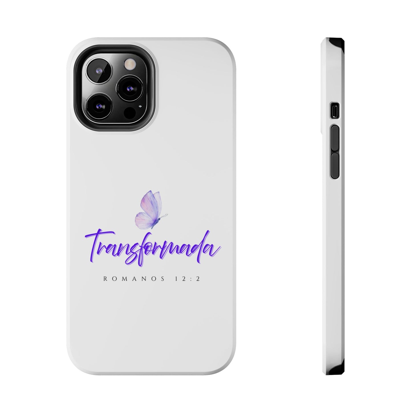 Transformada Phone Case, Inspirational Gift, Scripture Cases, Christian Accessories, Floral Design, Unique Phone Protection