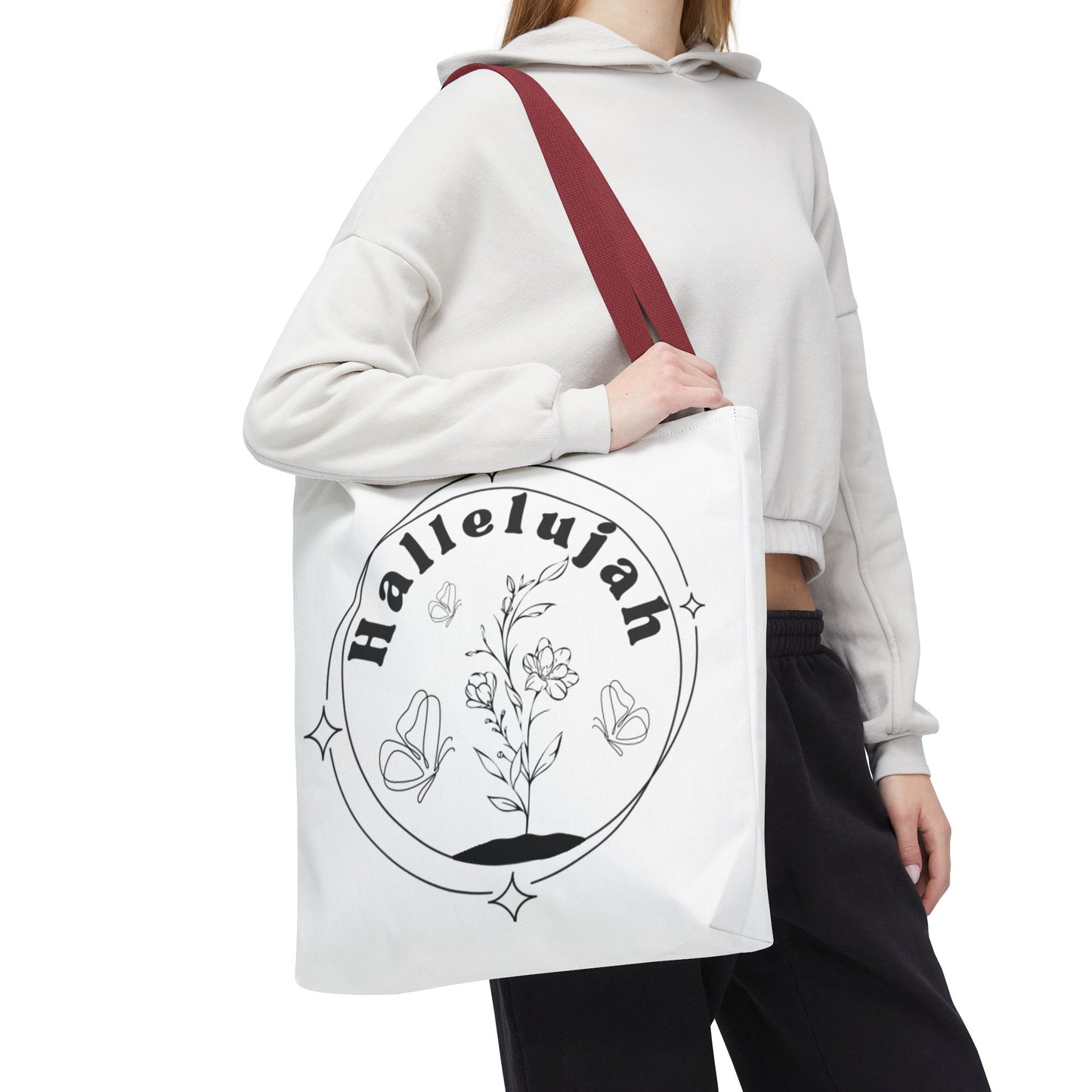 Hallelujah Tote Bag - Stylish All-Over Print for Women's Spiritual Journey