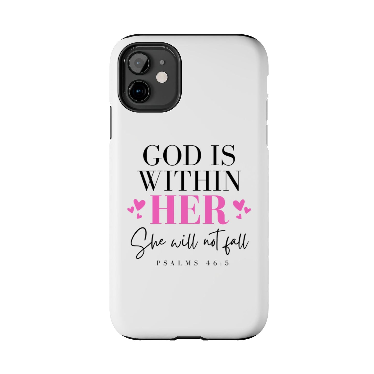 Empowering Tough Phone Case - "God is Within Her" Inspirational Design