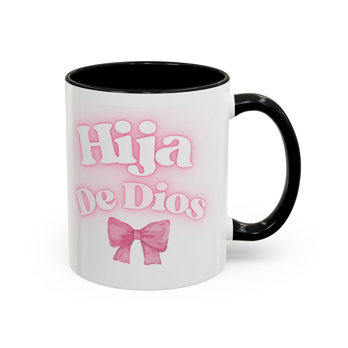 Hija De Dios Accent Coffee Mug - Perfect Gift for Moms, Inspirational Drinkware, Birthday, Faith Celebration, Unique Coffee Cup