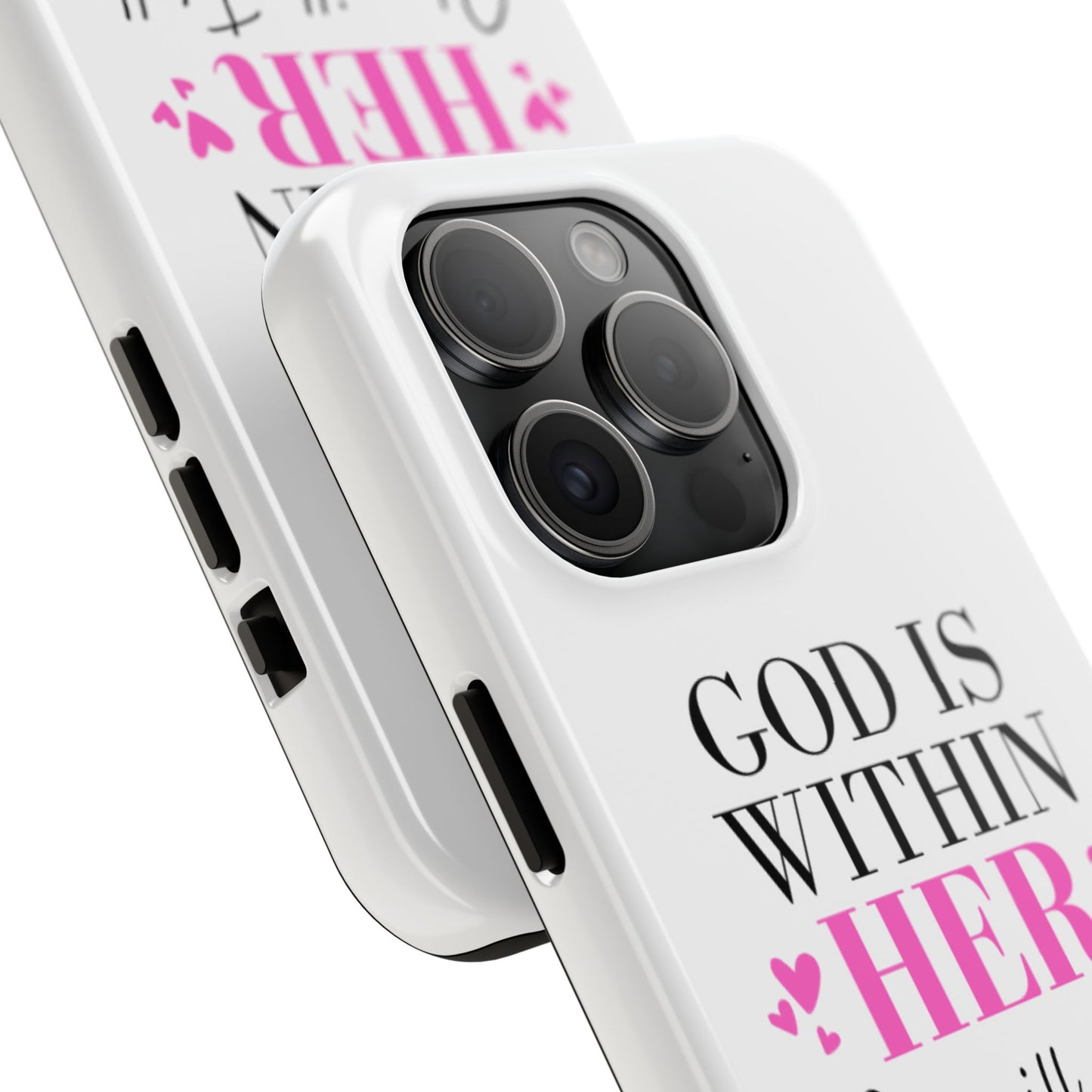 Empowering Tough Phone Case - "God is Within Her" Inspirational Design