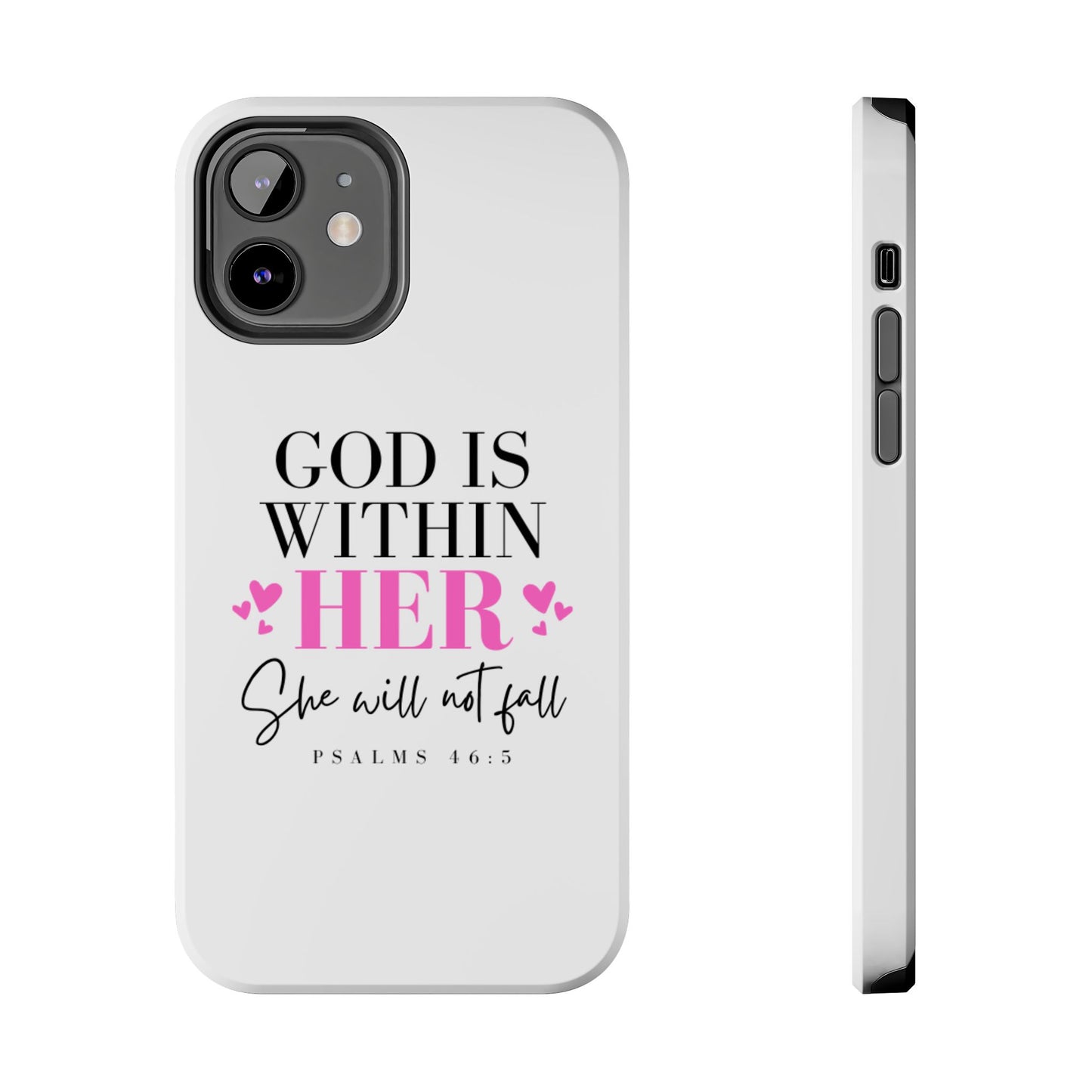 Empowering Tough Phone Case - "God is Within Her" Inspirational Design