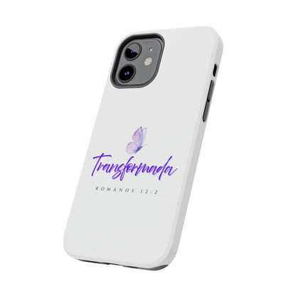 Transformada Phone Case, Inspirational Gift, Scripture Cases, Christian Accessories, Floral Design, Unique Phone Protection