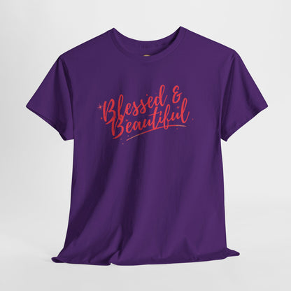 Blessed & Beautiful Unisex Heavy Cotton Tee - Inspirational Casual Wear